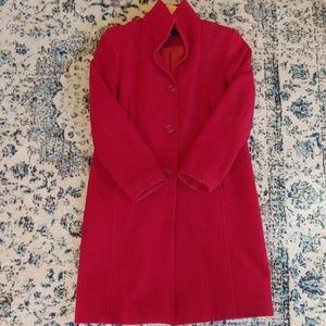Kenneth Cole red wool coat, Garnet Red, 6